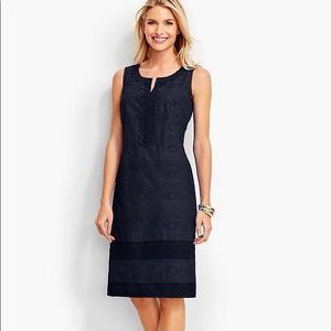 Talbots Embroidered Eyelet Shift Dress, Size 14